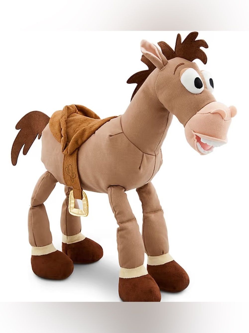 Disney Brown Plush Horse with Tan Saddle and Dark Brown Hooves